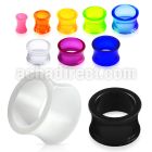 aprd semi transparent acrylic double flared flesh tunnel
