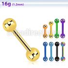 bbetb anodized 316l steel eyebrow helix barbell with 3mm ball