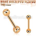 bbettb4 rose gold steel eyebrow barbell w 2 4mm balls