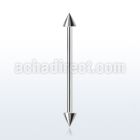 bbindcn4 1 6mm 316l steel industrial barbell with 4mm cones