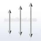 bbindcn 316l steel industrial barbell with a 5mm cone