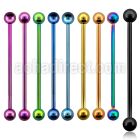 bbitb premium pvd 316l steel industrial barbell with 5mm ball