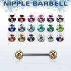 bbnp5c 316l steel nipple barbell with a 5mm multi jewel ball