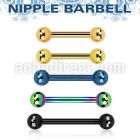 bbtb4 anodized 316l steel nipple barbell with 4mm ball