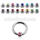bcec3 316l steel closure ring w 3mm closure ball w crystal