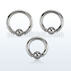 bcr10 316l steel 2 5mm ball closure ring with 6mm ball