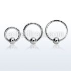 bcr16g 316l steel ball closure ring, 16g (1.2mm) w a 4mm ball