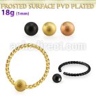 bcwt18f3 anodized ball closure ring twisted wire w frosted ball