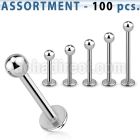 blk03a bulk of 316l steel 1 2mm labrets with 3mm ball