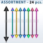 blk102 premium pvd 316l steel industrial barbell with 5mm cone