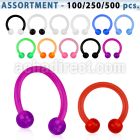 blk157 acrylic uv circular barbell w 3mm acrylic ball