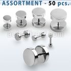 blk159 high polished surgical steel fake plug without o ring