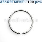 blk223a bulk of 100 pcs of 0 8mm surgical steel seamless ring