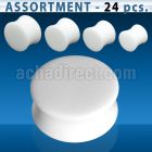 blk275 bulk of double flared ivory stone plugs