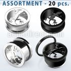 blk313 polished anodized steel screw fit tunnel lizard logo