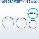 blk435 bulk 925 sterling silver seamless nose hoops 1mm