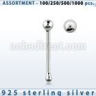 blk444 sterling silver nose bones with 1 5mm ball shaped top