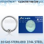 blk480 sterilized 316l steel closure ring with 4mm ball