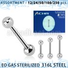 blk481 316l steel eyebrow helix barbell with 3mm ball