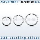 blk517 bulk of 100 pcs of 1 2mm sterling silver seamless ring