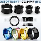 blk537 bulk of pvd 316l steel double flare flesh tunnel