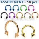 blk82 premium pvd plated 316l circular barbell w 3mm cone