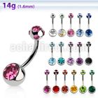 bn2cgmj 316l steel belly banana w 8mm bezel ball 5mm ball