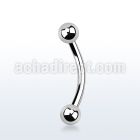 bnb4 surgical steel belly banana with two 4mm balls