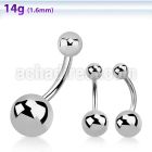 bng 316l steel belly banana with 5 8mm plain steel ball