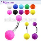 bnsa 316l steel belly bananas w 5 8mm acrylic color ball