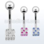 bnsdc 316l steel belly banana w steel ball crystal dice
