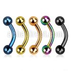 bntb4 anodized 316l steel belly banana with 4mm ball