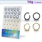 board anodized steel hinged segment ring w crystal below