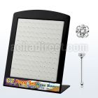 brnbzc silver nose bone with prong set round clear cz stone