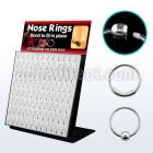 brnhmx1 display of 925 silver nose hoops with without ball