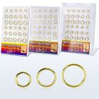 brnhp19 board of 18k gold plated 925 silver seamless nose rings