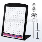 brnymc7 board w bend it yourself nose stud w mixed clear crystal