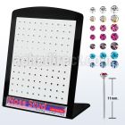 brnymm7 board w bend it yourself nose stud w mixed crystal tops