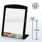 brnyzc silver bend it yourself nose stud with prong clear cz