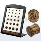 brpwb display with 24 pcs of coconut wood double flared plug