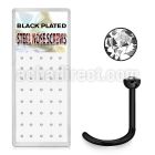 bxns6 black anodized 316l nose screw w clear crystal top