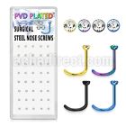 bxns9 anodized 316l steel nose screw with clear crystal top