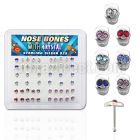 bxskm silver nose bone with crystalic skull eyes top