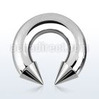 cbrcn0 316l steel 8mm circular barbell with threaded 10mm cones