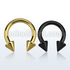 cbtcn10 pvd plated 316l 2 5mm circular barbell with 6mm cone