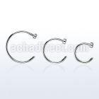 clns20 316l steel fake nose clips in 20g 0 8mm