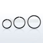 cpsel20 black plated 925 silver seamless ring 20g 0 8mm