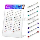 dind12 316l industrial barbell with a 5mm faux pearl ball
