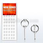 dnbr1 box of silver nose bones with 2mm balls on slave hoop