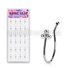 dncl12 silver fake nose rings triple balls top 24pcs